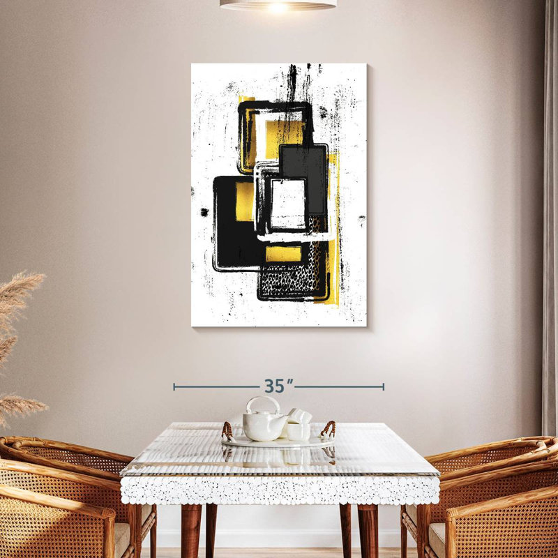 Peinture abstraite dorée Avery II, H 45 po x l 30 po