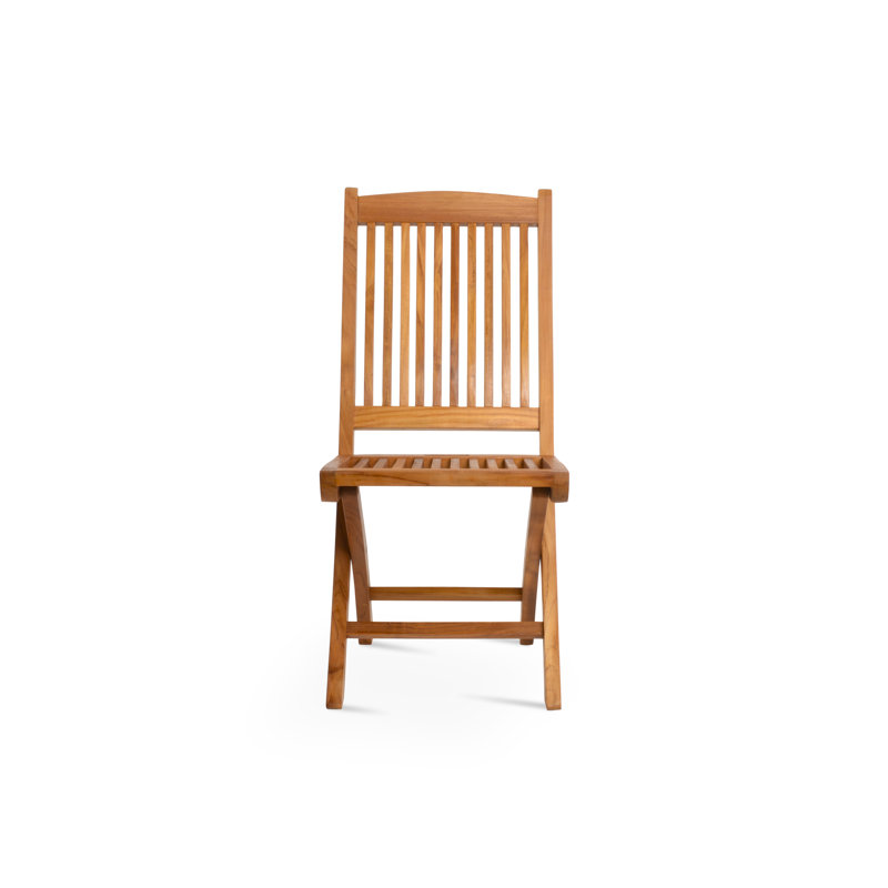 Chaise d'appoint pliante en bois de teck massif Pedasa