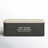 Thelonius Brown Metal Text Room Storage Bench with Cream Burlap Top and Champagne Typography