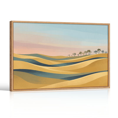Ensemble de 1 tableau sur toile représentant un paysage désertique
