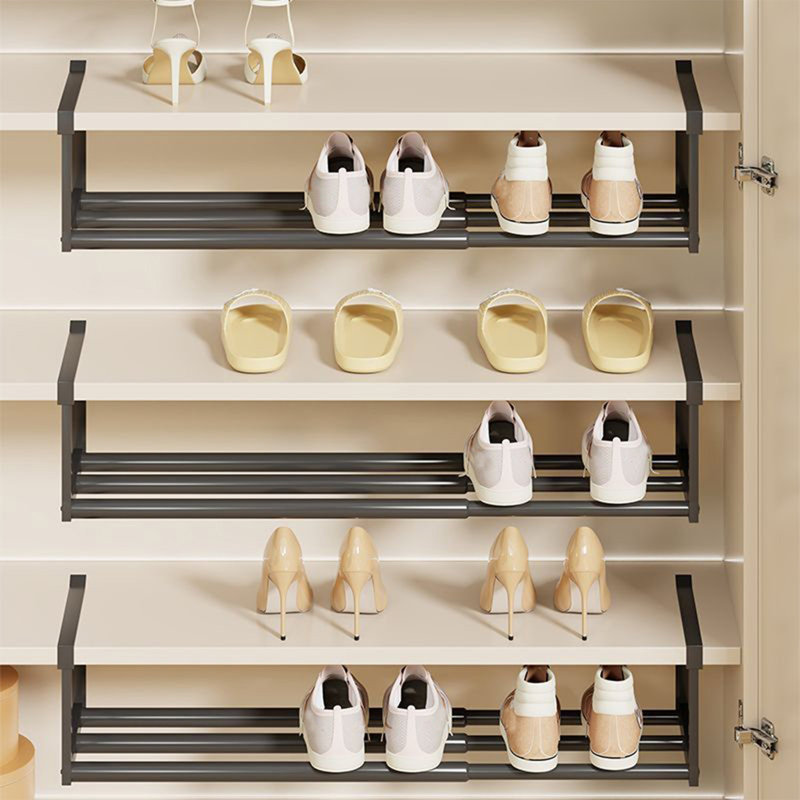 Retractable Slipper Storage Rack Bathroom Slippers Rack Cabinet Hanging Toilet Slippers Rack Shoe Storage, Black