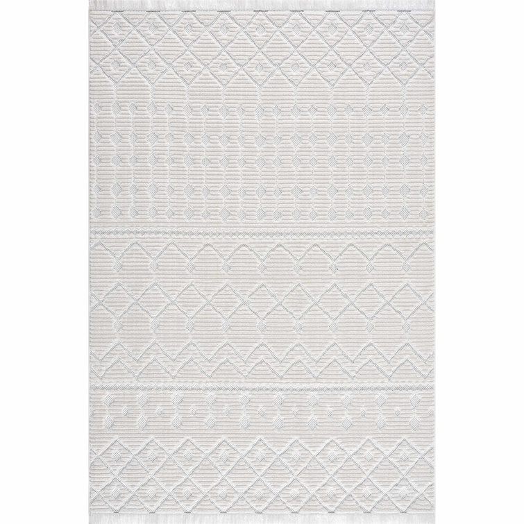 Bayyinah Farmhouse Moroccan Gray Area Rug