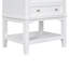 Meuble-lavabo 24 po sans lavabo, base seulement, structure en bois massif, armoire de rangement avec tiroir et tablette ouverte, blanc