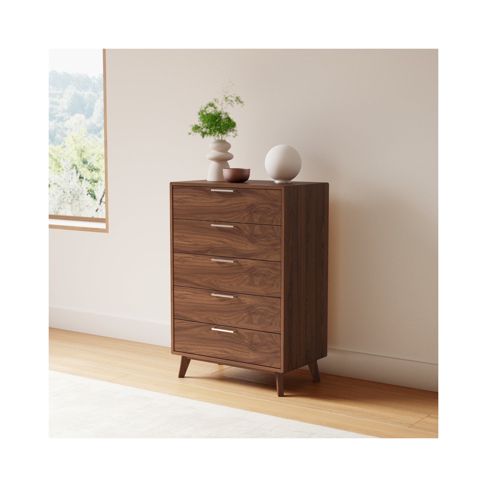 Glow 5 - Drawer Dresser, Walnut