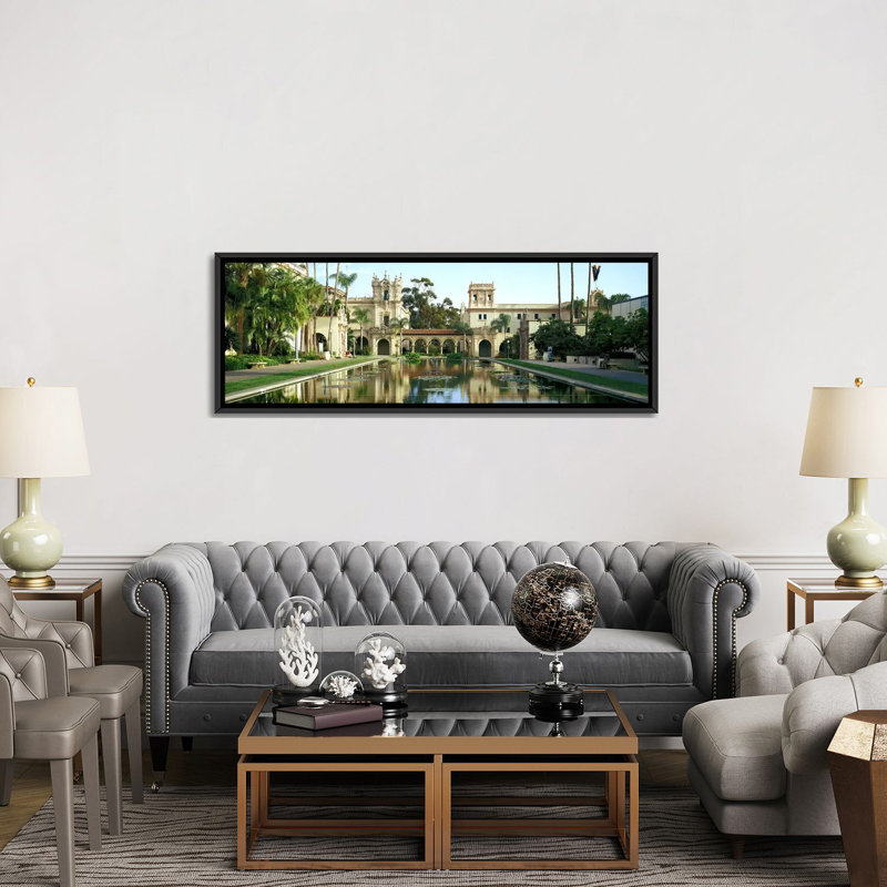 «Panoramic Balboa Park, San Diego, California, USA», reproduction d'art sur toile tendue, H 12 po x l 36 po x P 1,5 po