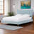 Reverie Queen Size Platform Bed, Mid-Century Modern Blue Fabric, 45.32'' H X 66.12'' W X 87.44'' L-953648246-953648242