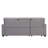 Rosina 86" Linen Upholstered Sectional Sleeper Sofa-86764426