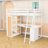 Dulcinea Kids Full Drawer Wood Loft Bed with Built-in Desk and Shelves-294511559-309249244