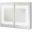 Armoire de salle de bain à miroir murale avec rangement, lumières DEL et tablette réglable