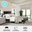 Lit plateforme en bois avec tête de lit et pied de lit Martha Stewart Corbin-97967487-97967488