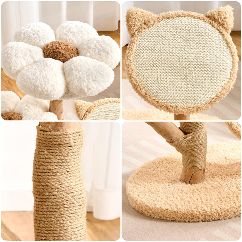Tour pour arbre à chat Modern Natural, Blanc, crème