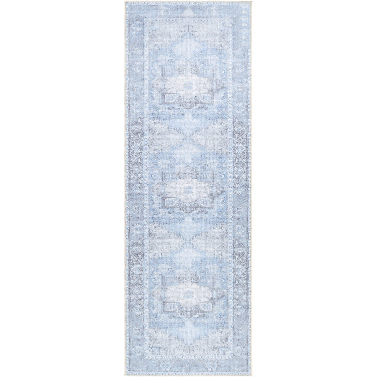 Westbrook Oriental Machine Woven Chenille Area Rug in Light Sky Blue Langley Street Rug Size: Runner 2'7 x 14