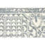 Tapis bleu / blanc / ivoire de haute qualité noué à la main-70053522