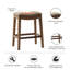Tabouret de comptoir polyvalent avec pieds en bouleau et fonction ornement en cuivre