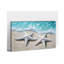 Starfish Coastal Wall Art, Blue Beach Wall Art for Beachy Wall Decor, Ocean Painting Canvas Print Wrapped Framed Ready to Hang 12×16 inches
