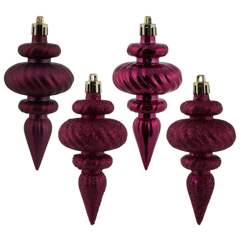 Finial Ornament, Berry Red