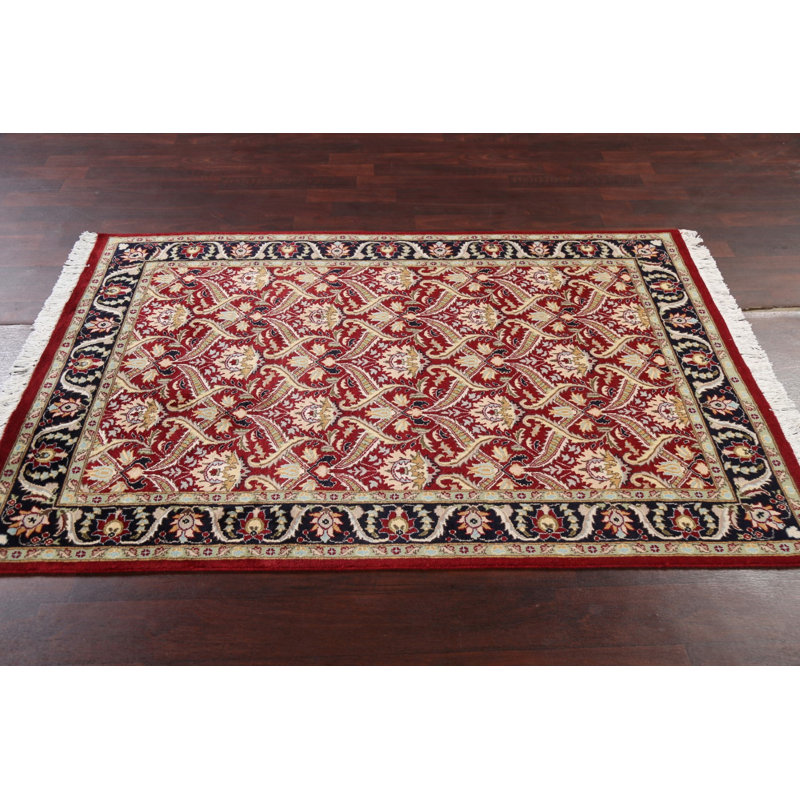 Tapis Aubusson à teinture végétale noué à la main 4 x 6