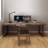 Nut-brown+Black Rectangular Solid Wood+Iron desks-1372761562