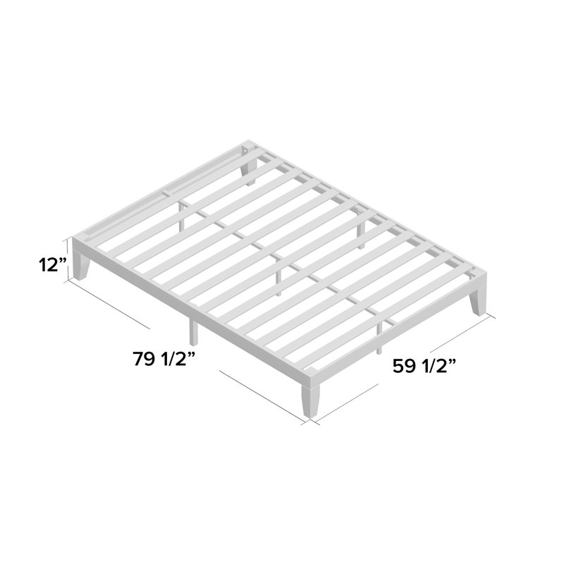 Aristia Solid Wood Low Profile Bed, Queen