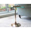 Terrence Glass Top Pedestal End Table