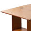 Table de bout pliante en bambou avec rangement roulant pour canapé et lit