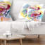 Crâne et fleurs - coussin décoratif imprimé floral