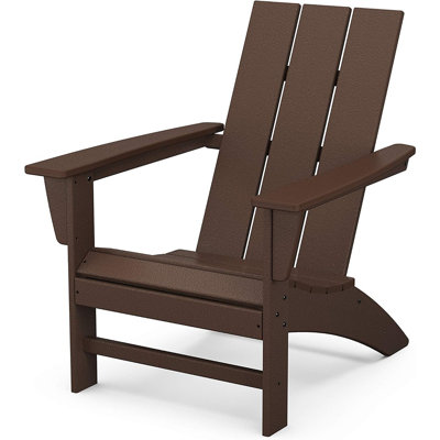 Polywood Ad420ma Modern Adirondack Chair, Mahogany