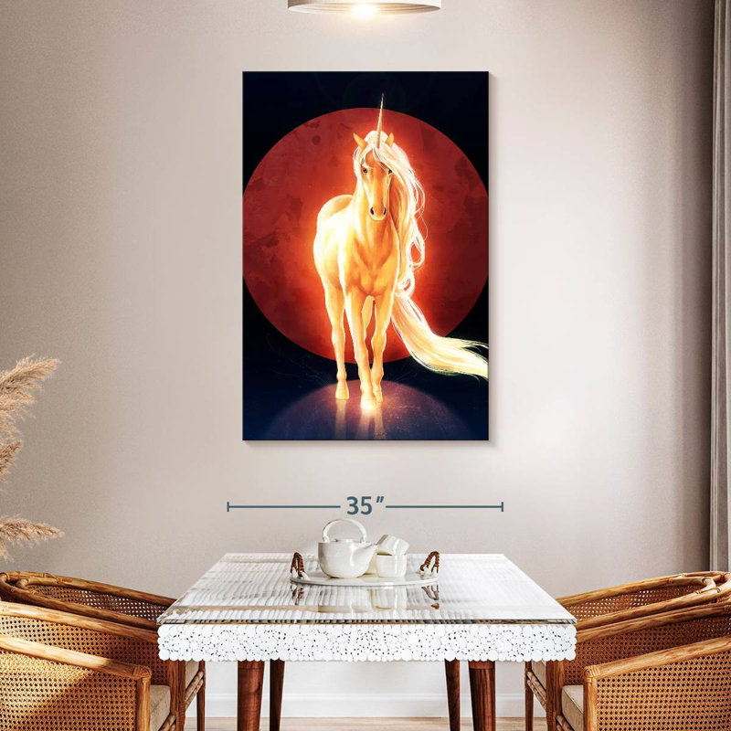 Brampt The Last Unicorn, 48" H x 32" W