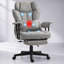 Fauteuil de direction massant et chauffant avec 6 points de vibration, capacité de 181 kg, repose-pieds et soutien lombaire pour un confort optimal