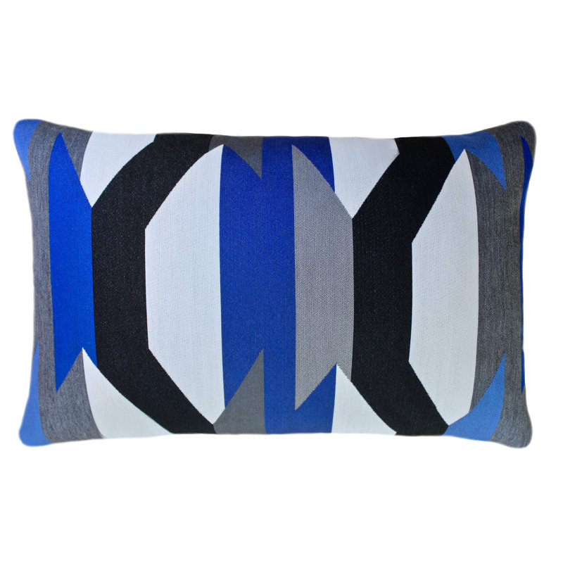 Coussin lombaire géométrique intérieur/extérieur sunbrella