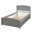 Lit plateforme simple avec lit gigogne, gris-1798575955