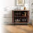 35.4" W Accent Cabinet with Sliding Tambour Doors, Walnut-157005317