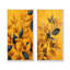 Moutarde feuilles d'automne étreinte I - art mural floral 2 panneaux-1112064627-1112064639