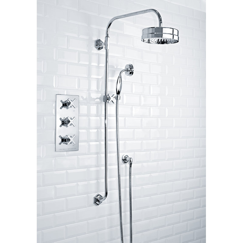 Système de douche thermostatique Fleetwood avec deux contrôles de débit intégrés