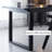 Black Rectangular Solid Wood Dining Table-1199605624