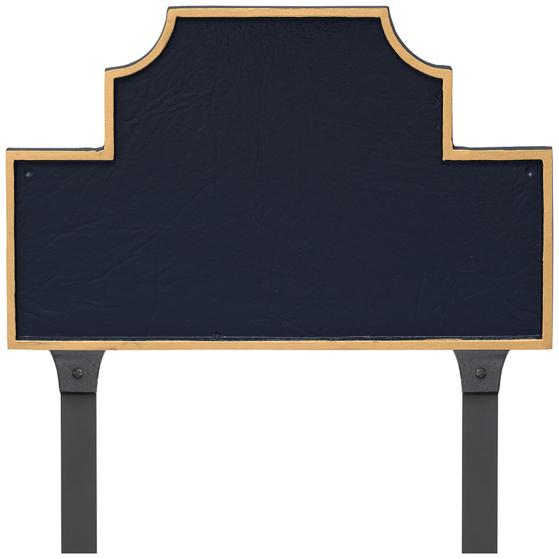 Plaque d'adresse Beckford, Bleu marine / doré