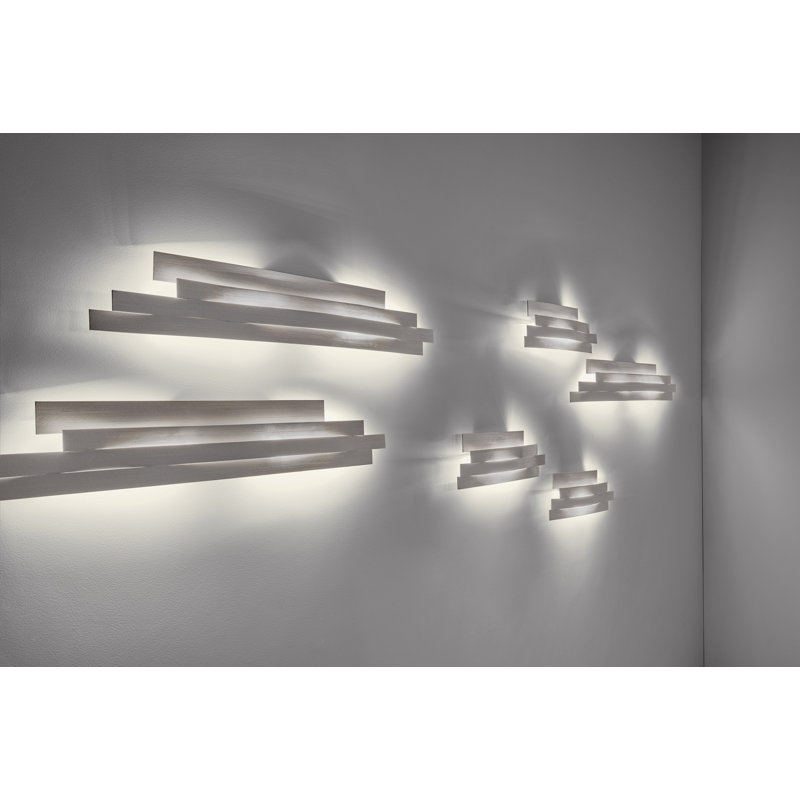 Li 1 - Light LED Flush Mounted Sconce, 6.3" H x 40.7" W x 2.6" D, White
