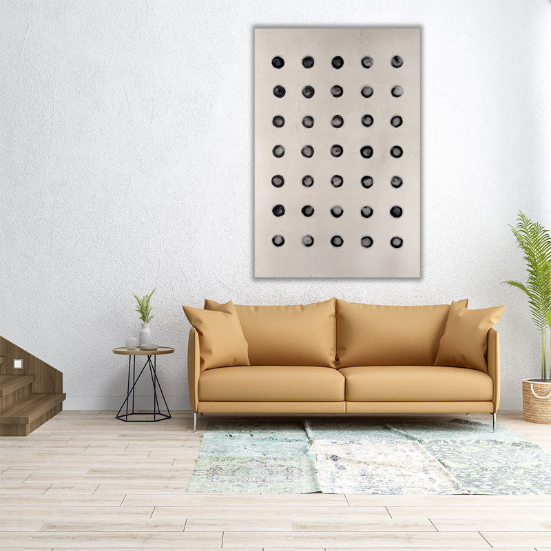 «Stipple texturé I noir et blanc», reproduction d'art sur toile, H 36 po x l 24 po