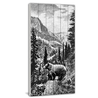 Sylvie Cute Bear Color Framed Canvas by Simon TE of Tai Prints 18x24 Millwood Pines Frame Color: Gray