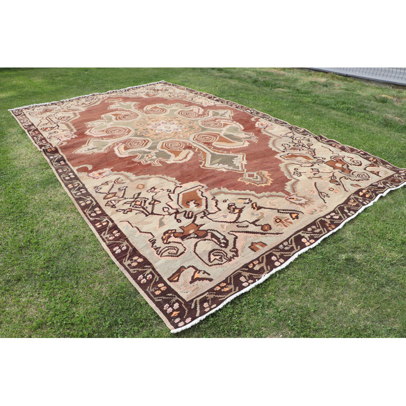 Tapis turc Oushak rétro surdimensionné rétro pour cuisine de style oriental