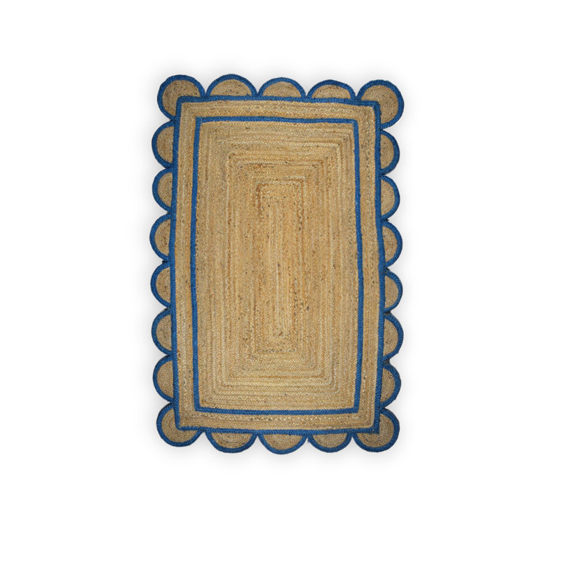 Lorton Solid Colour Hand Woven Area Rug, Rectangle 60cm x 90cm