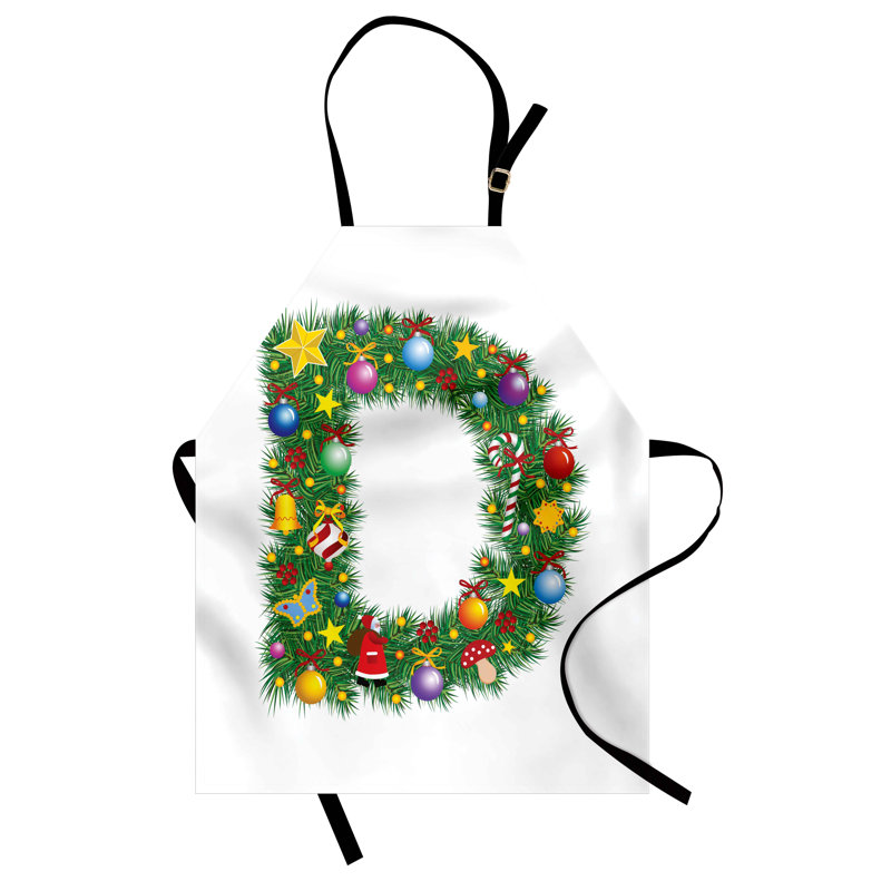 Multicolore The Holiday Aisle® Lettre S, tablier unisexe, ornement de Noël S, taille adulte, D
