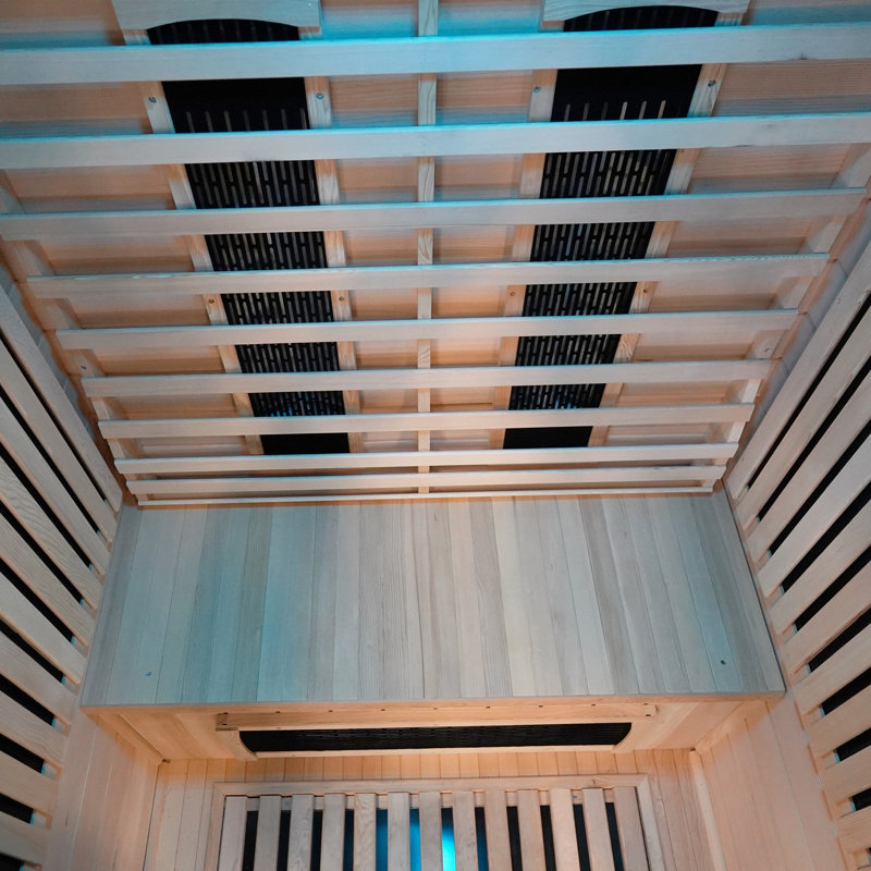 Harmony 2-Person Indoor Infarred Sauna with Six Heaters Chromatherapy and Bluetooth Speakers