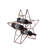 Star-Shaped Countertop Wine Rack, Decorative Metal Tabletop Wine Bottle Holder for Kitchen, Dining Room or Bar Cabinet