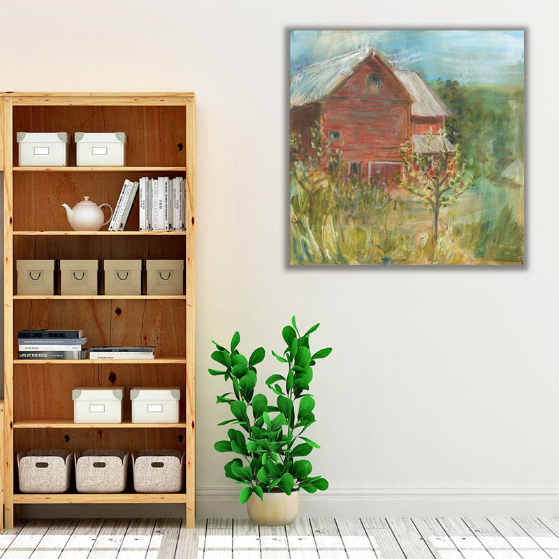 «Barn Orchard», reproduction d'art sur toile, H 12 po x l 12 po