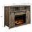 Birmingham Rustic Oak Fireplace with 2 Sliding Barn Door
