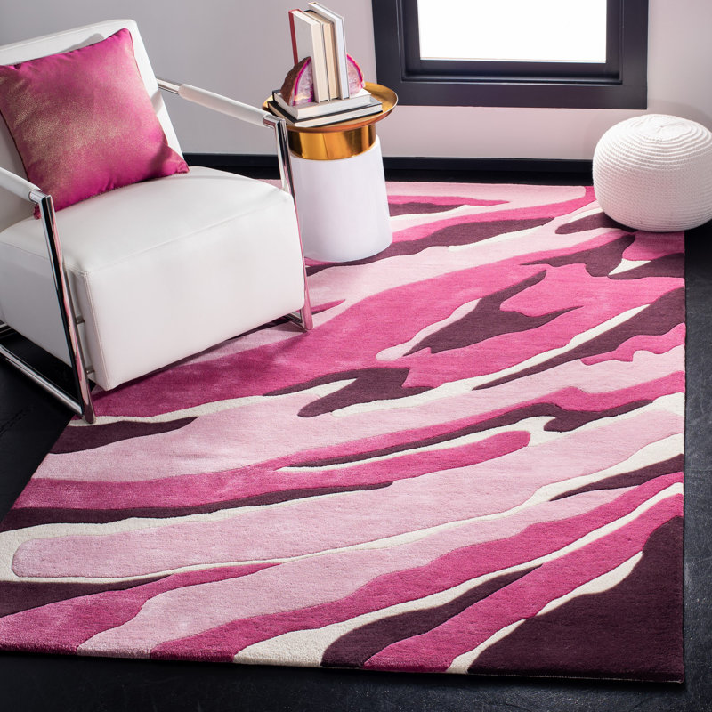 Amier Soho Hand Tufted Wool Abstract Rug, Rectangle 7'6" x 9'6"