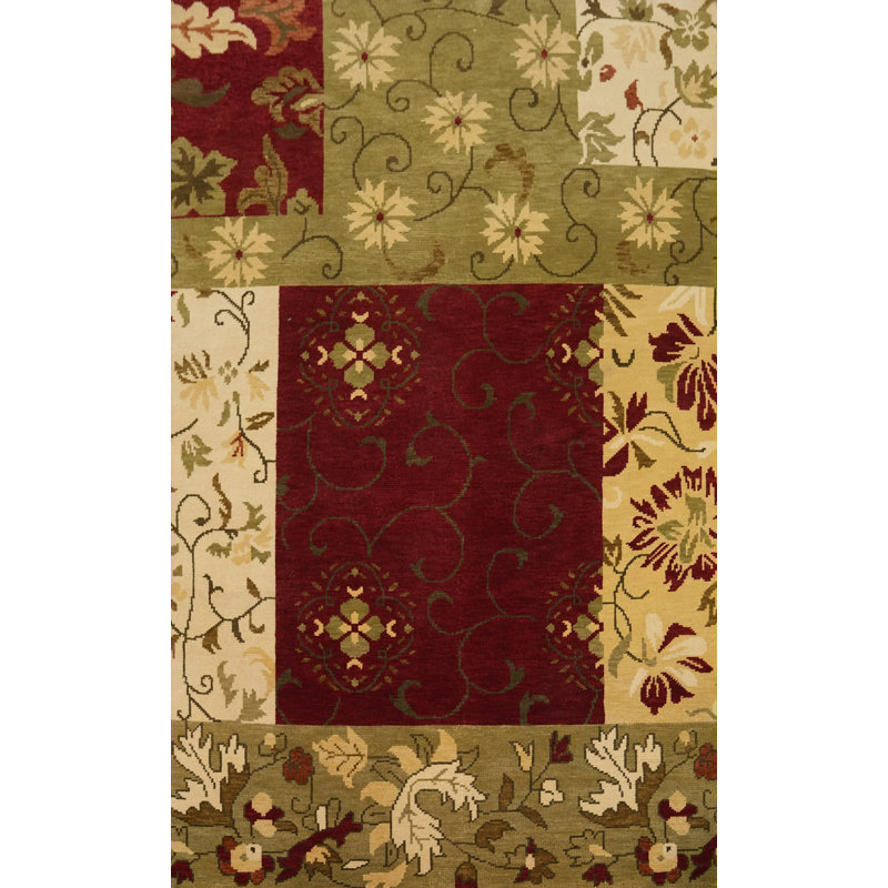 Tapis indien à motif floral All-Over 6 x 10