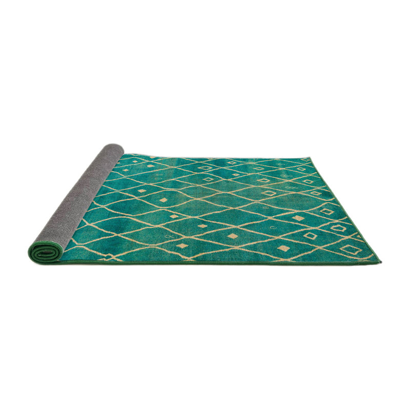 Tapis décoratif multicolore à motif abstrait, Rond 3 pi