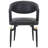 Dixfield Modern Faux Leather Dining Chair, High Back C-Frame Side Chair, Contemporary Upholstered Accent Seating with Chrome Metal Legs-621559529-622011539